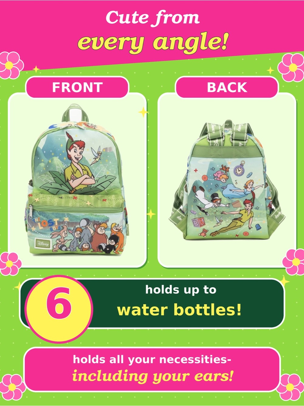 Disney Peter Pan Tinkerbell Disneybound Backpack & Ears Set - Picture 5 of 16